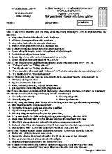 Đề kiểm tra học kì I Lịch sử lớp 12 - Mã đề 936 - Năm học 2016-2017 - Sở GD & ĐT Kiên Giang